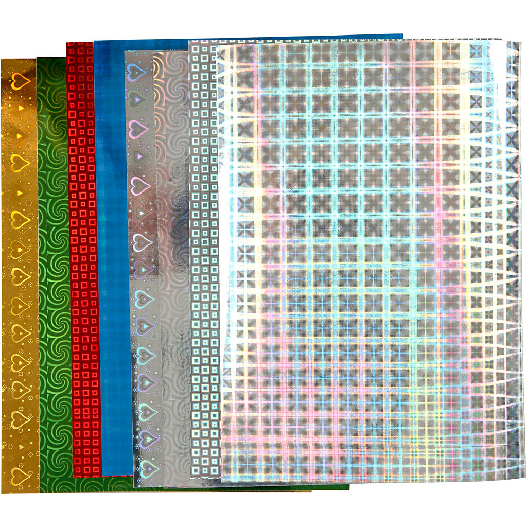Creative Company Olographic Paper, A4, SEL 210x297 mm, 120 gr, 8 fogli div 1 box