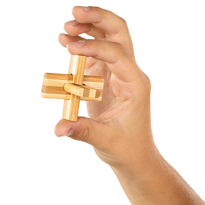 Puzzle cerebrale in bambù 3d eureka doublecross **