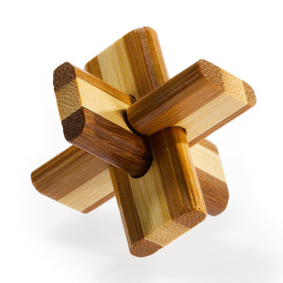 Puzzle cerebrale in bambù 3d eureka doublecross **