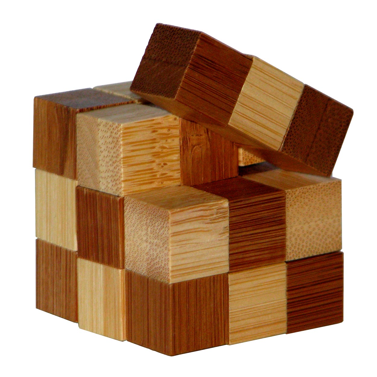 Cubi di puzzle cerebrali di bambù 3d eureka **