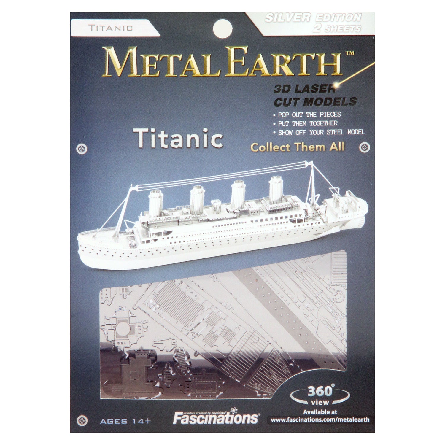 Eureka Metal Earth Titanic Ship Silver Edition