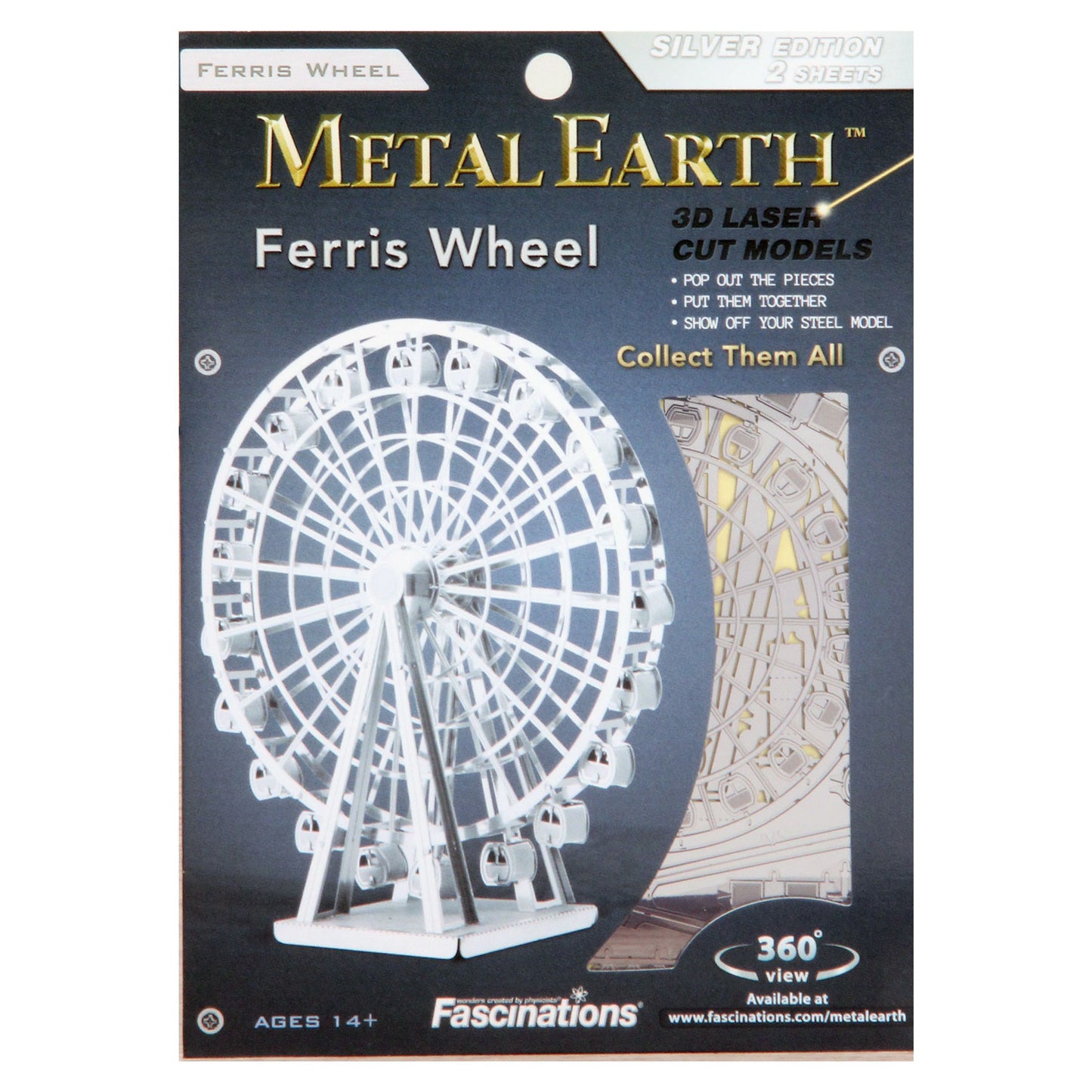 Eureka Metal Earth Ferris Wheel Silver Edition