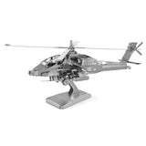Eureka Metal Earth AH-64 Apache Silver edition - afbeelding 1