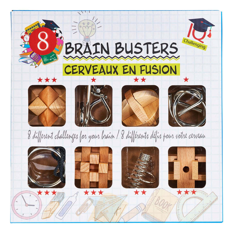 Set di puzzle in legno e metallo, 8 pezzi
