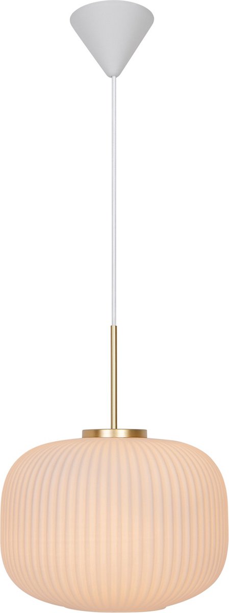 Nordlux milford 30-hanglamp-e27-opaal glas wit