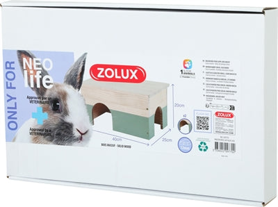 Zolux Neolife houten huisje konijn groen