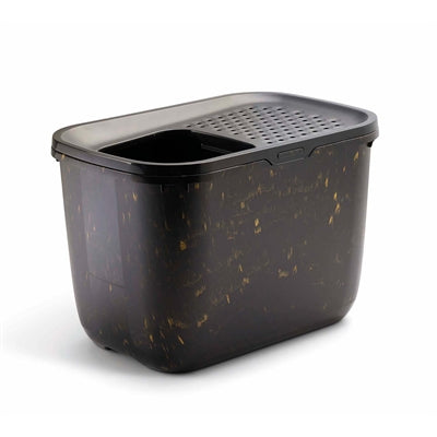 Savic Kattenbak Hop in oro nero in marmo