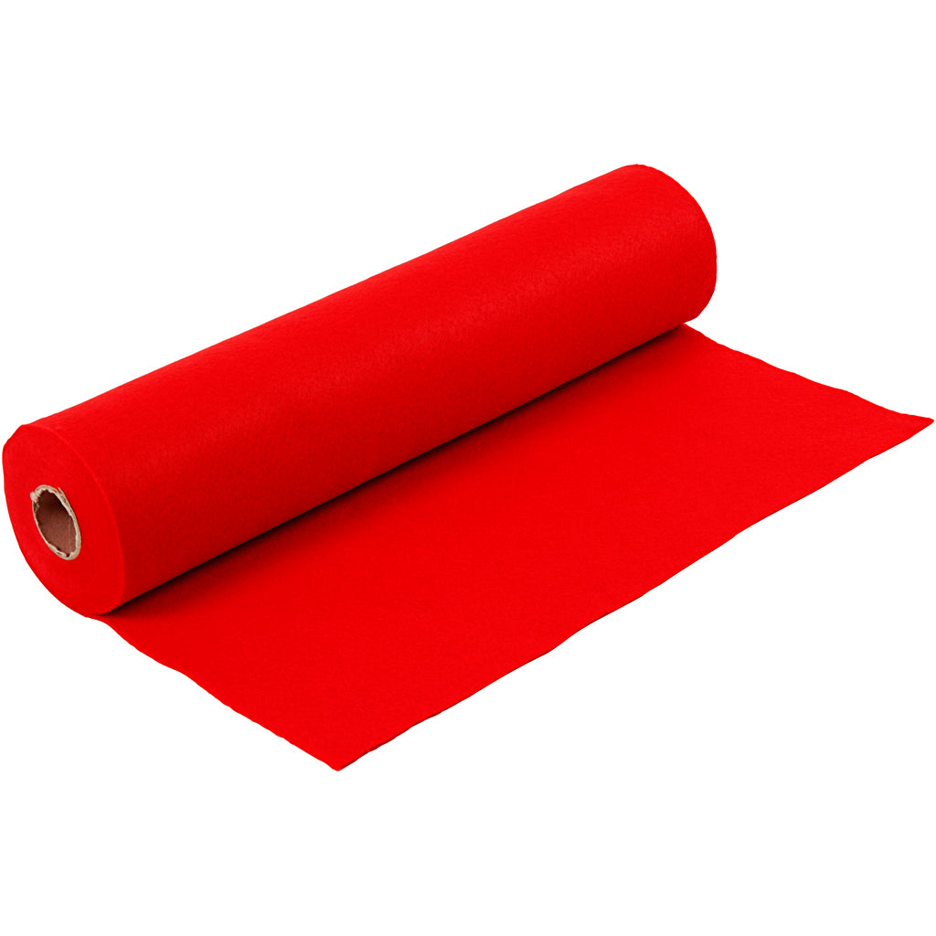 Fieltro hobby Creativ company, ancho: 45 cm, grosor 1,5-2 mm, 180-200 g, rojo, 5 m 1 rollo