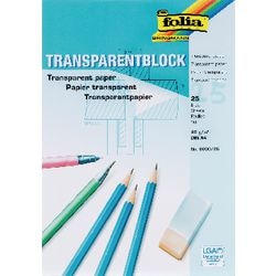 Bloque de papel de calco folia a4 80 gsm 25 hojas
