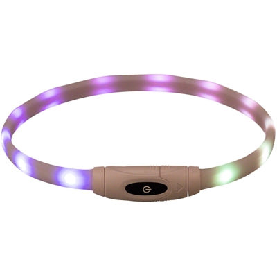 Trixie Luminous Collar Cane USB Silicone ricaricabile multi -colorato