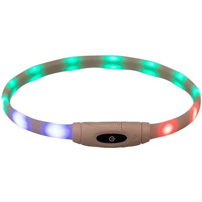 Trixie Luminous Collar Cane USB Silicone ricaricabile multi -colorato