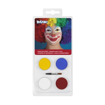 Set di tavolozze per il trucco da clown a base d'acqua Boland