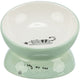 Trixie Food Bowl Beber Bin Cat Cerámico elevado Sabio blanco