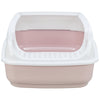 Trixie Cat Box Delio con borde de color rosa claro impreso