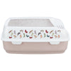 Trixie Cat Box Delio con borde de color rosa claro impreso