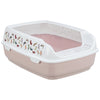 Trixie Cat Box Delio con borde de color rosa claro impreso