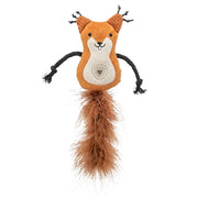 Trixie eekhoorn pluche met veerstaart met catnip - afbeelding 1