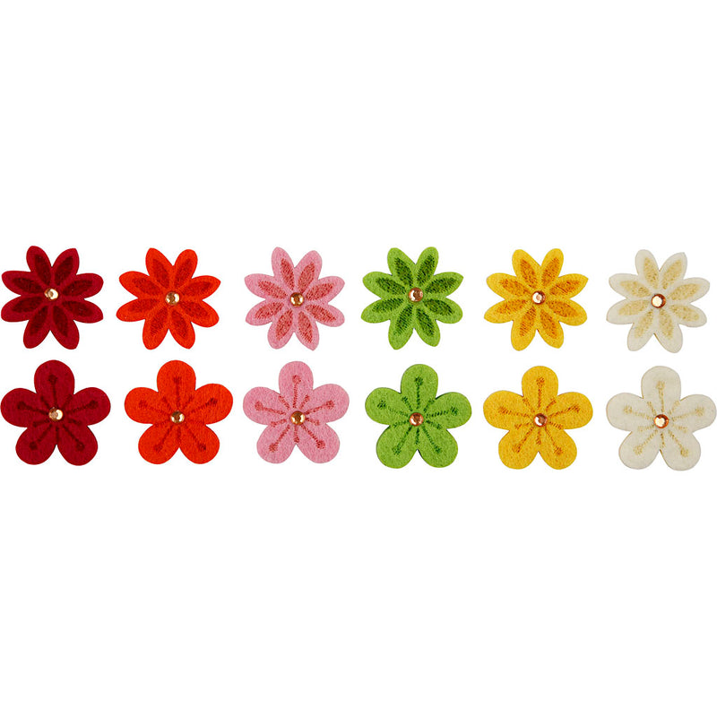 Creativ company https: www.cchobby.nl bloemen-van-vilt-met-strassteen-d-30-mm-dikte-2-5-mm-12-stuk-1-doos