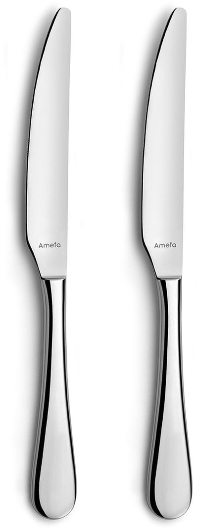 Amefa venus - Set di coltelli da tavola da 2 pezzi - lucido - color argento