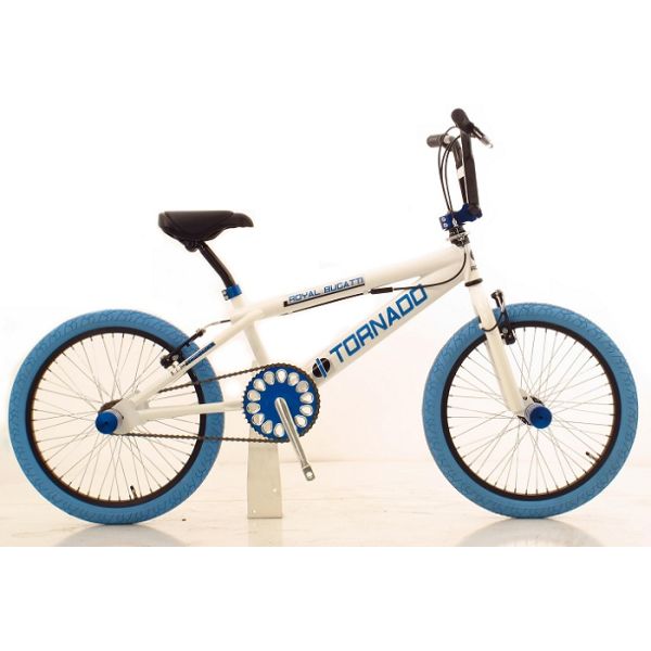Royal Freestyle 20 Royal Bugatti White con neumáticos azules