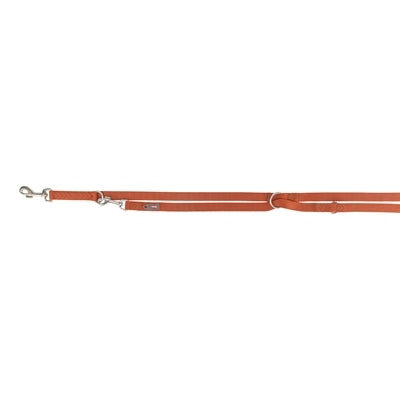 Trixie dog leash premium adjustable rust brown