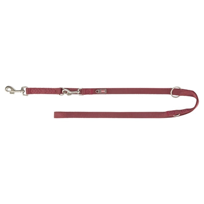 Trixie dog leash adjustable sangria red