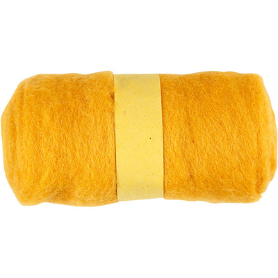 Creativ empresa lana cardada, amarillo, 100 gr 1 ovillo
