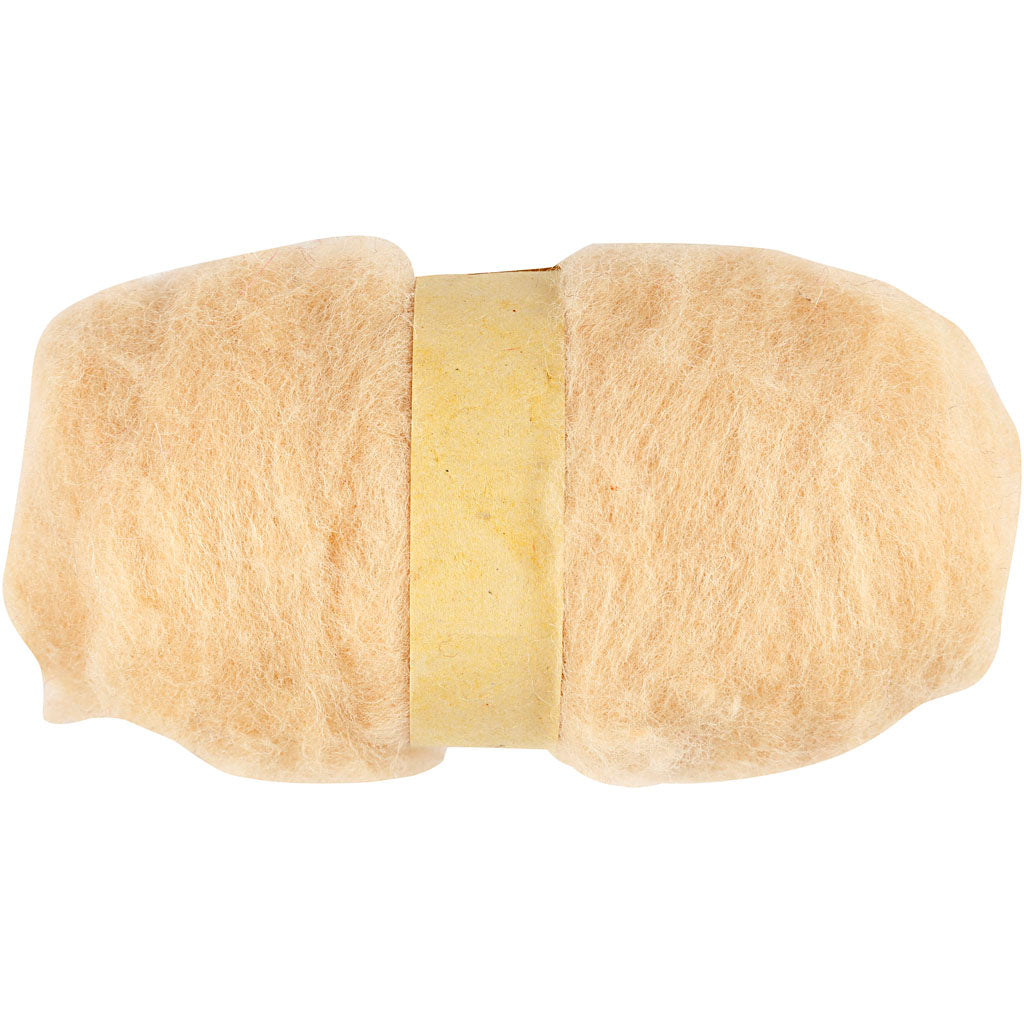 Lana cardata Creative Company, beige chiaro, 100 gr 1 gomitolo