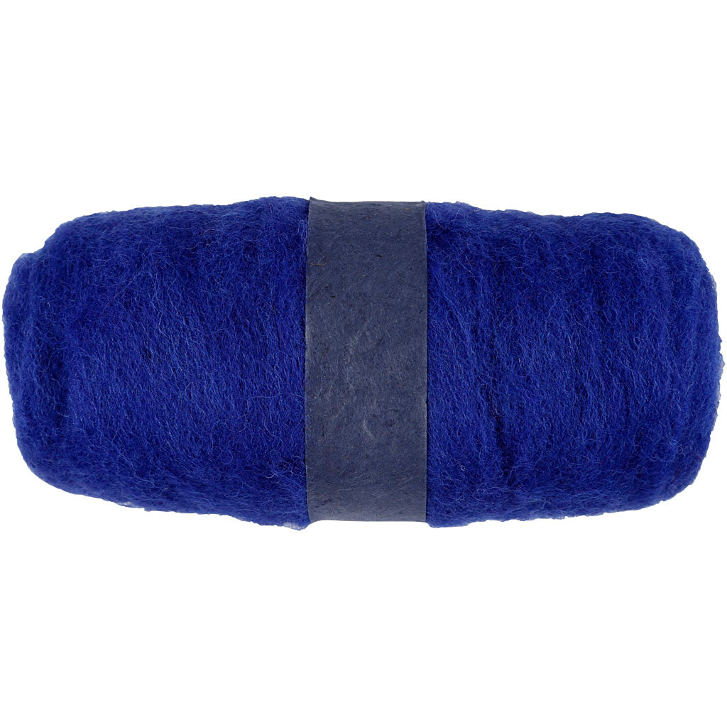 Empresa Creativ lana cardada azul royal 100 gr 1 ovillo