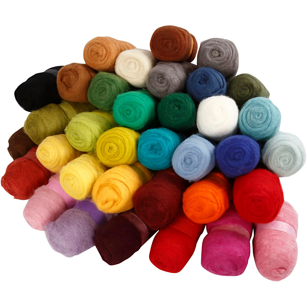 Creativ empresa lana cardada varios colores 35x100 gr 1 caja