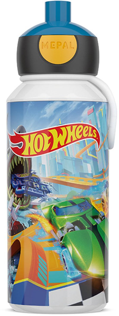Botella para beber emergente campus hot wheels | 2 piezas