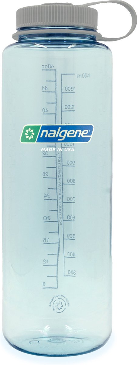 Nalgene - wide mouth bottle - drinkfles - waterfles - lekvrij - 1500ml - bpa free - sustain - seafoam
