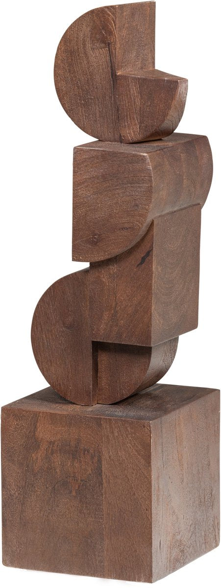 Ornamento scultura Draxa in legno - legno - marrone - 61x18x18