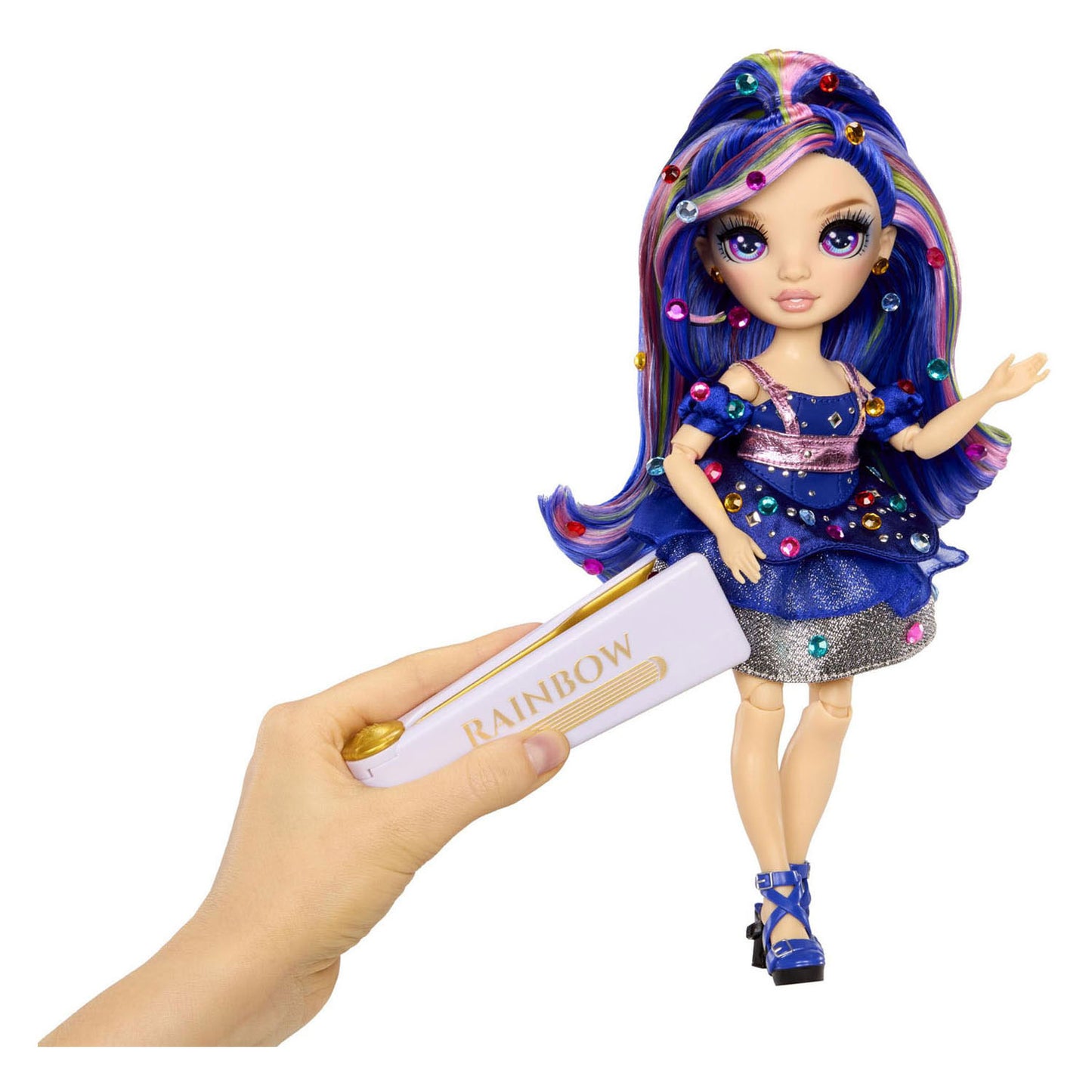 Rainbow high be deslumbrante muñecas de moda genevieve bleue (azul)