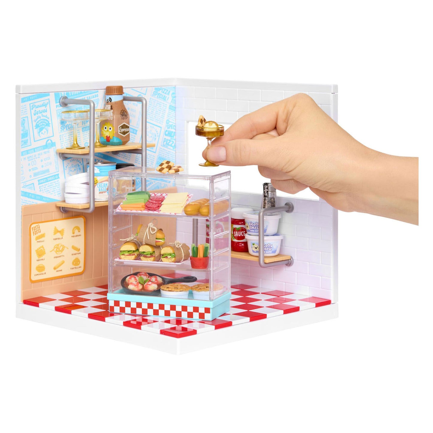 Miniverse ™ make it mini spaces™ pizzawinkel - knutselset - bouwpakket- maak je eigen mini pizzeria