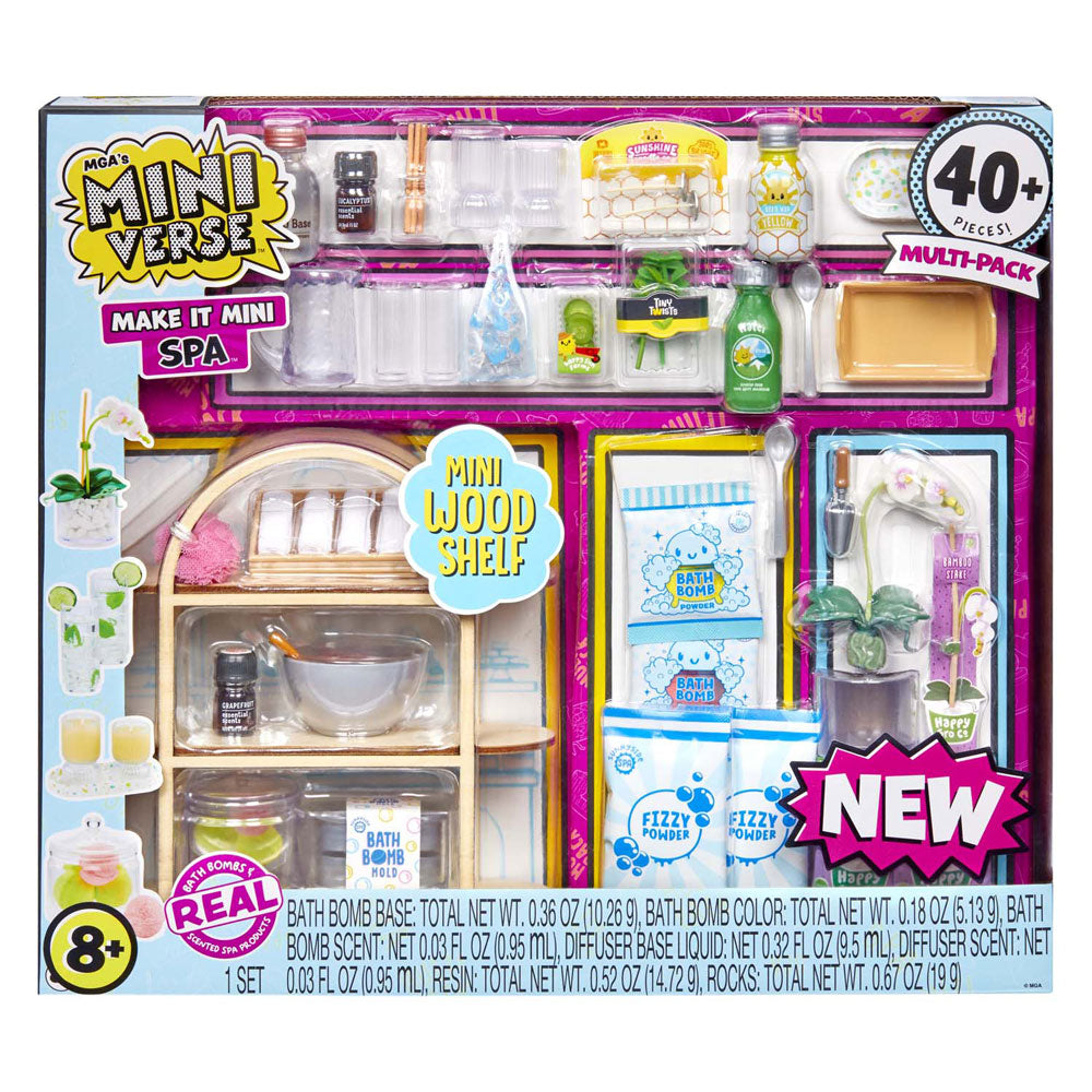 MGA Entertainment MGAS Miniverse lo convierte en mini spa múltiple empackage