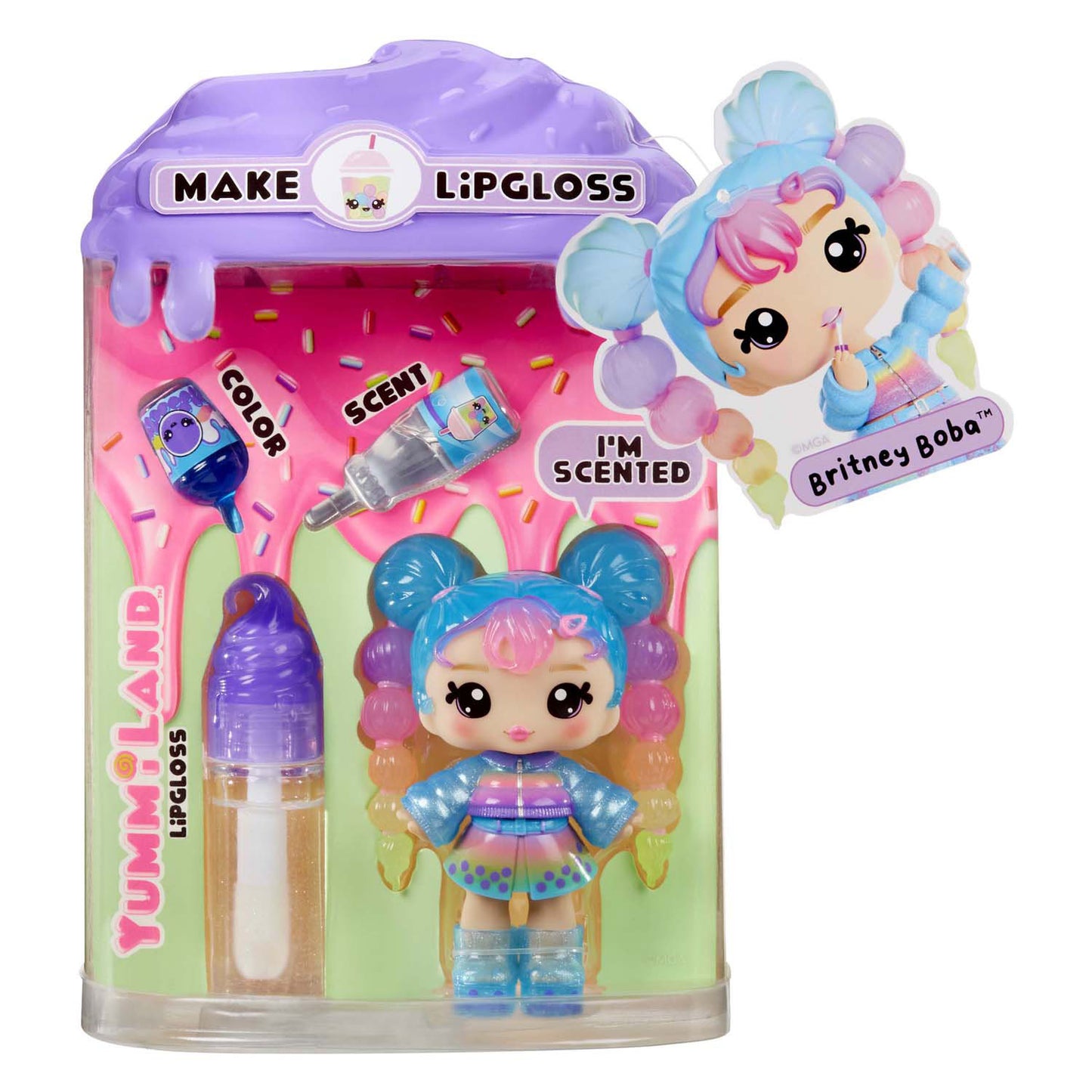 MGA Entertainment Yummiland Pop - Britney Boba con set di lip gluss