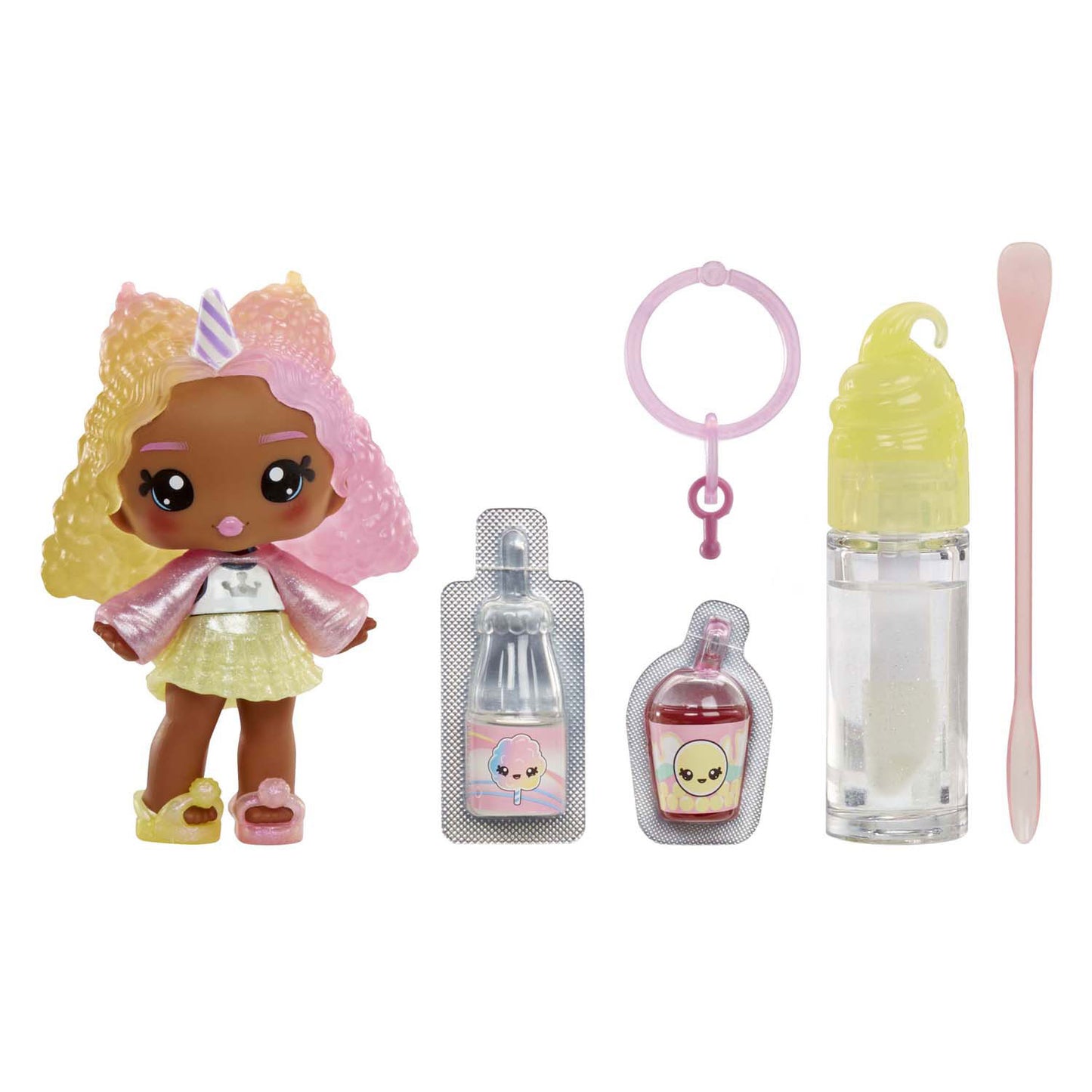 MGA Entertainment Yummiland Pop - Nia Candy Fluff con set di lucidi