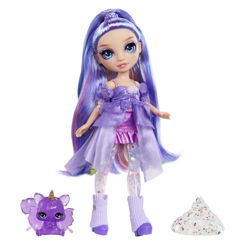 Rainbow High Rainbow Shimmers con Violeta de muñeca de moda delgada (púrpura)