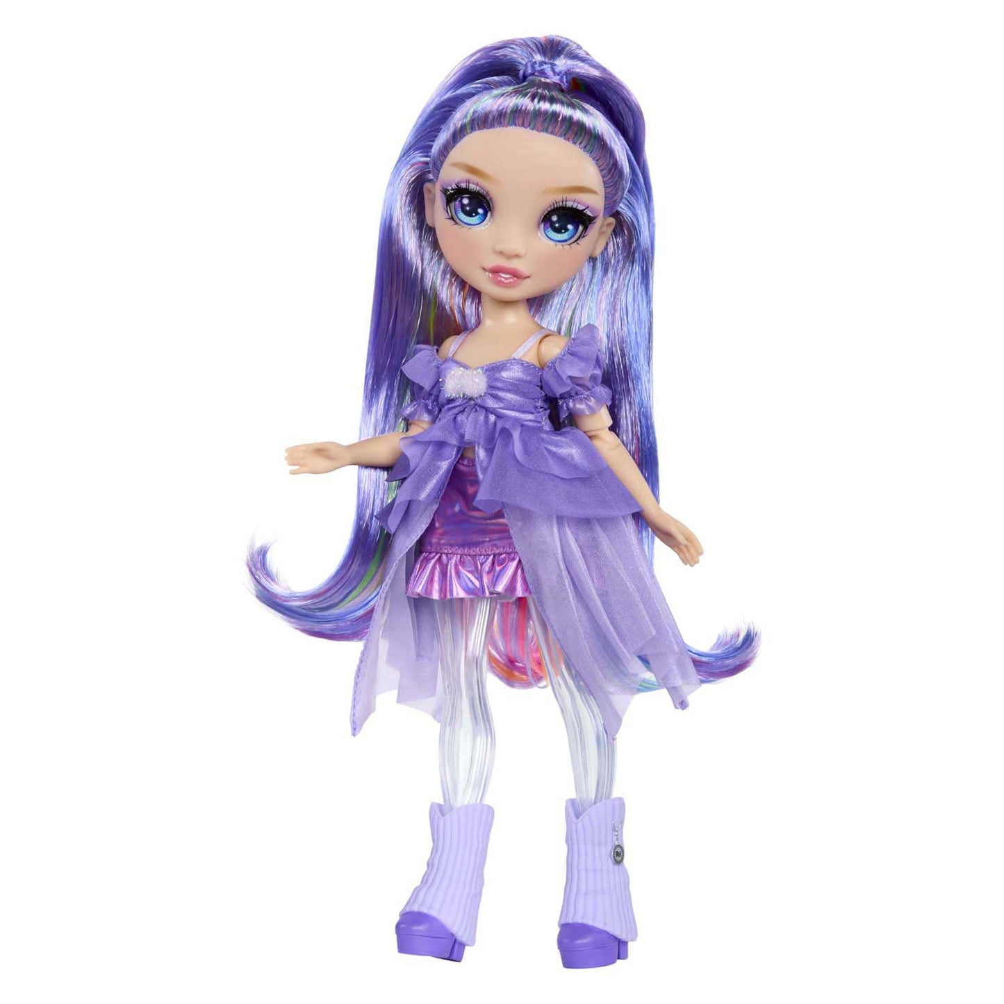 Rainbow High Rainbow Shimmers con Violeta de muñeca de moda delgada (púrpura)