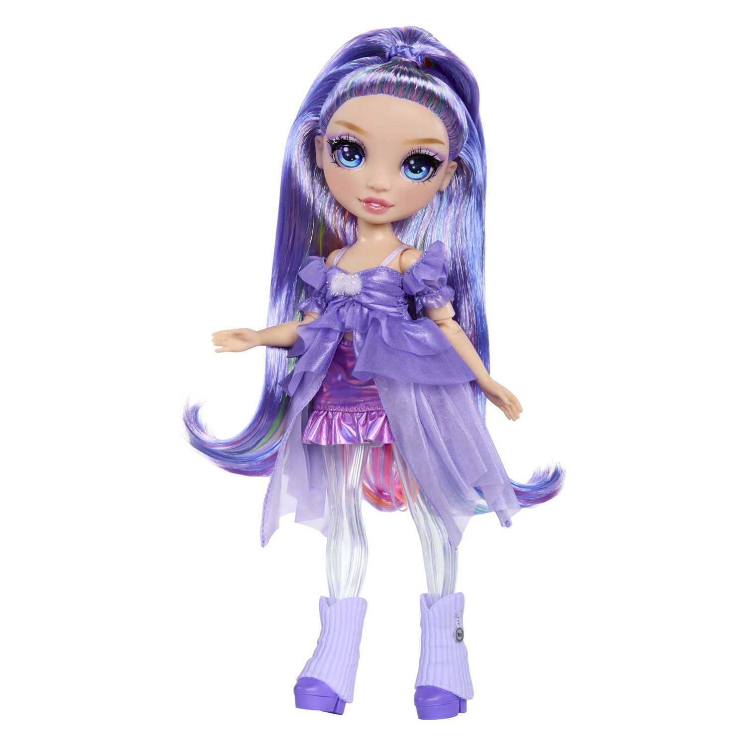 Rainbow High Rainbow Shimmers con Violeta de muñeca de moda delgada (púrpura)