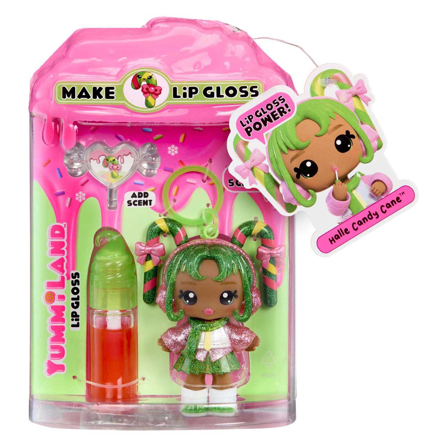 Mga Entertainment Yummiland Doll - Bastoncino di zucchero Halle con set di lucidalabbra
