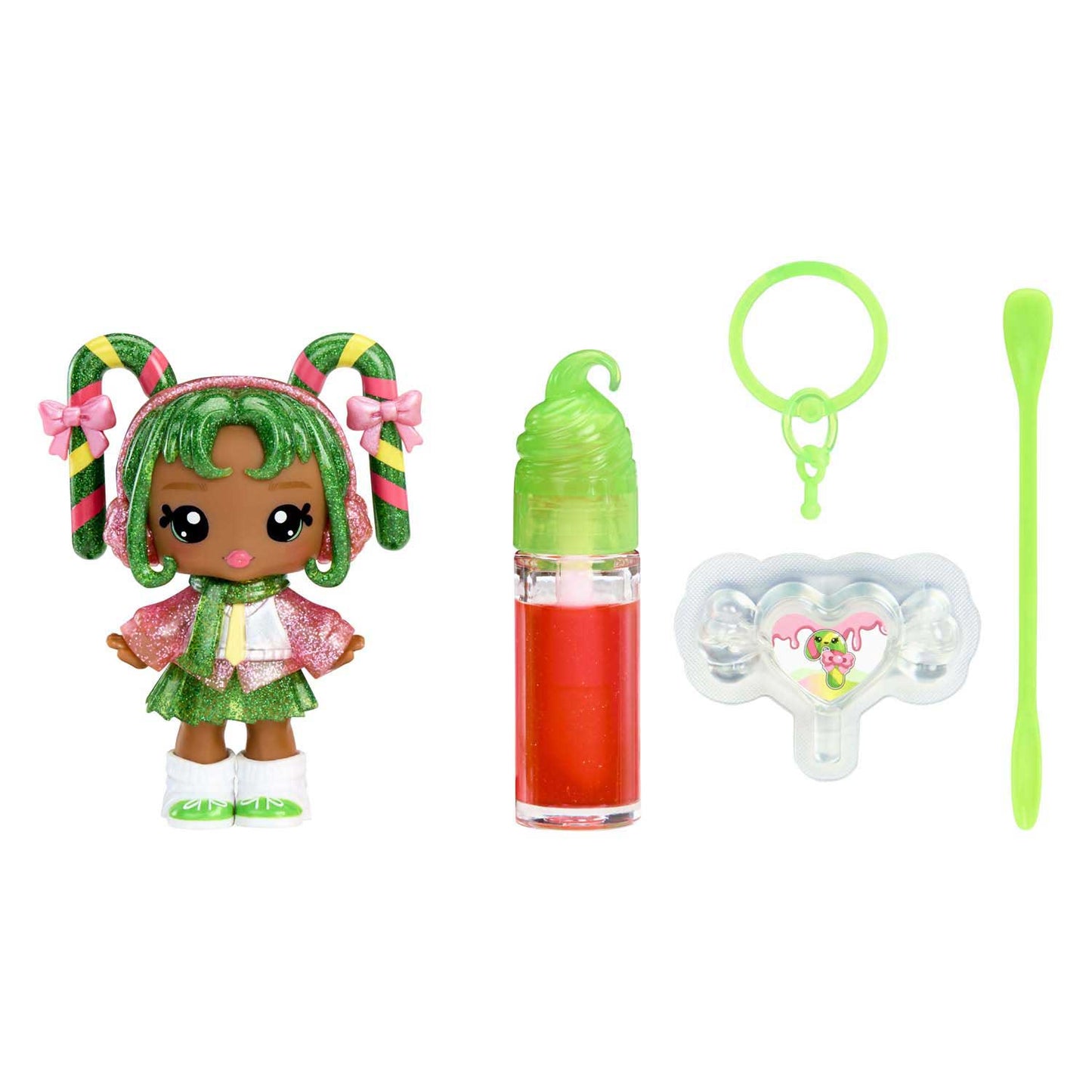 Mga Entertainment Yummiland Doll - Bastoncino di zucchero Halle con set di lucidalabbra
