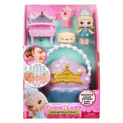 Set da gioco con beauty bag e bambola con lucidalabbra - cupcake