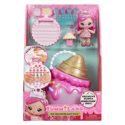 Juega de bolsa de belleza de Yummiland + Bolsa de belleza de helado de muñecas de brillo labial