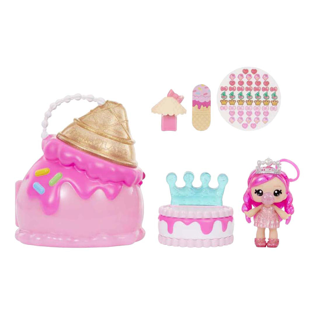 Borsa di bellezza Yummiland Playset + Bambola della bambola di lucidalava Bella di bellezza