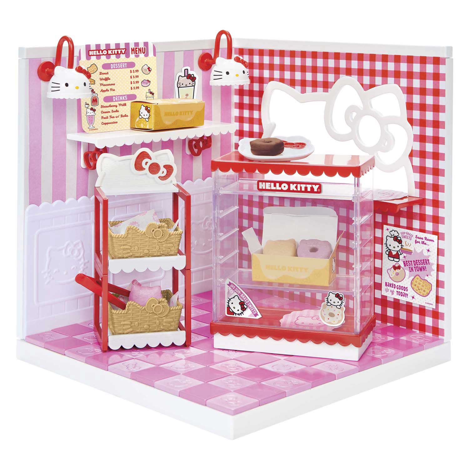 Miniverse make it mini spaces™ hello kitty® - knutselset - bouwpakket- maak je eigen mini hello kitty bakkerij