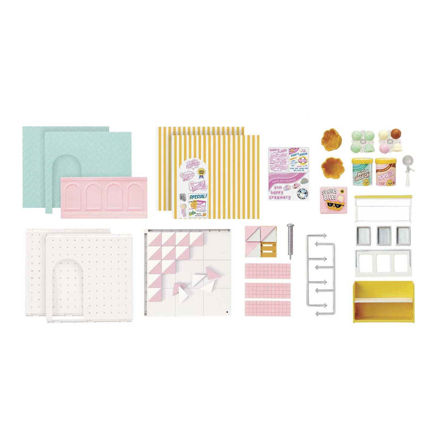 Miniverse ™ make it mini spaces™ ijssalon - knutselset - bouwpakket- maak je eigen mini ijssalon