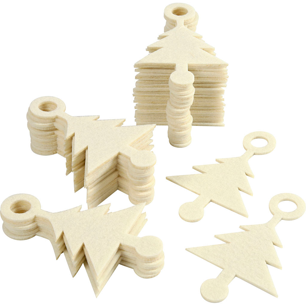 Forma de fieltro Creativ Company, medidas 8x13 cm, grosor 3 mm, 40 piezas 1 caja