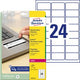 Etichette antifrode avery l6146-20 adesive permanenti 480 pezzi